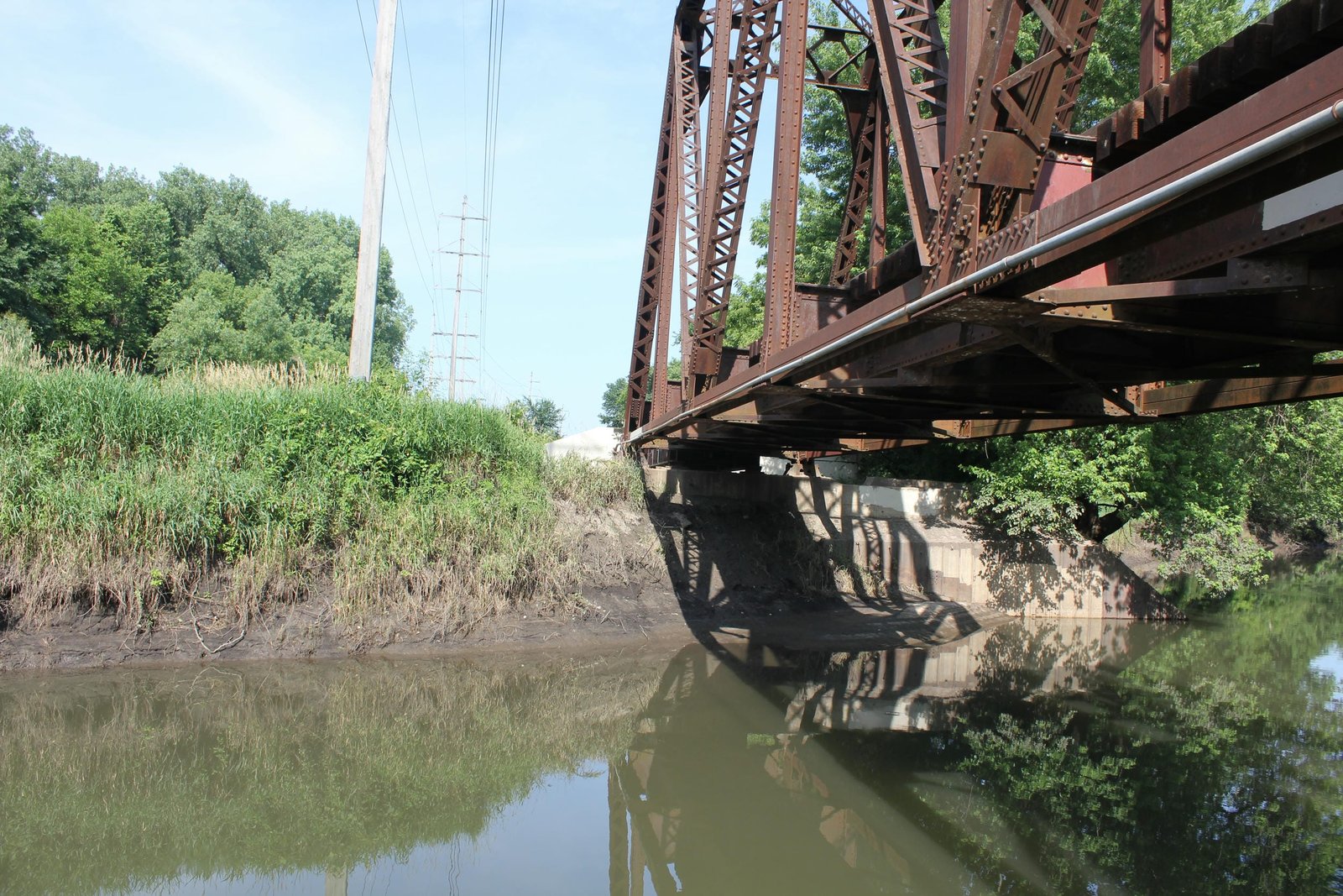 Looking west
